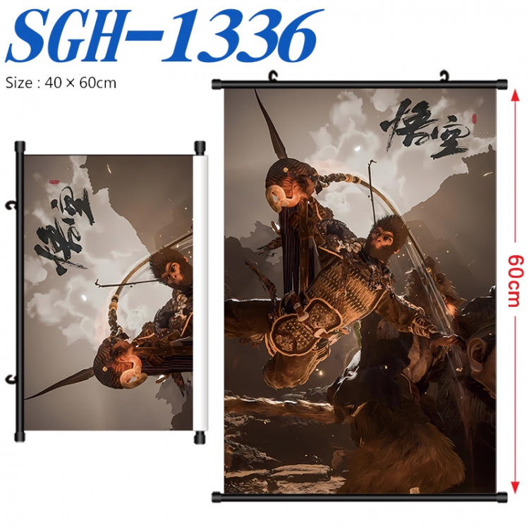 Black Myth Anime digital printed pole style hanging picture Wall Scroll 40x60cm SGH-1336