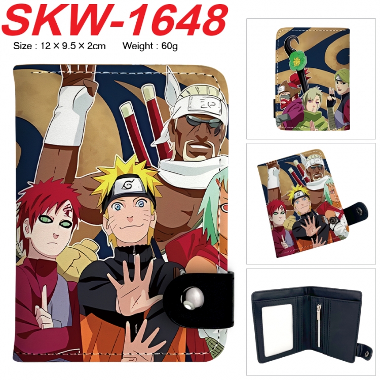 Naruto Anime vertical button folding wallet 12X9.5X2CM 60g SKW-1648