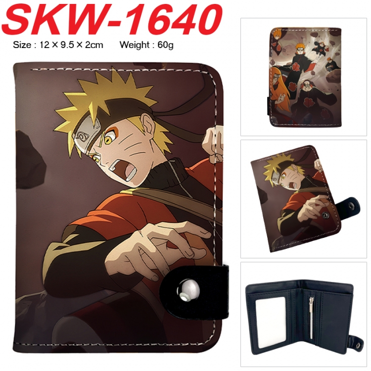 Naruto Anime vertical button folding wallet 12X9.5X2CM 60g  SKW-1640