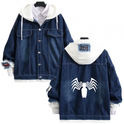 venom anime stitching denim ja...