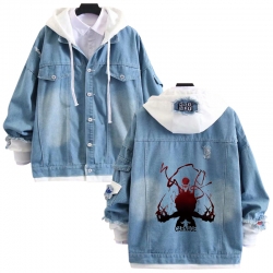 venom anime stitching denim ja...