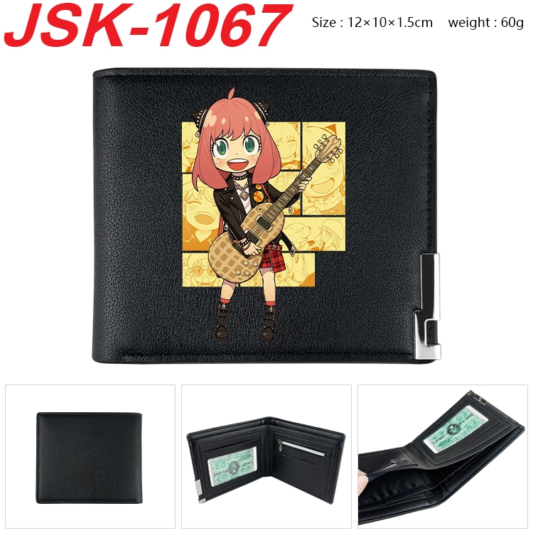 SPY×FAMILY Animation magnetic buckle black leather wallet 12X10X1.5CM  JSK-1067