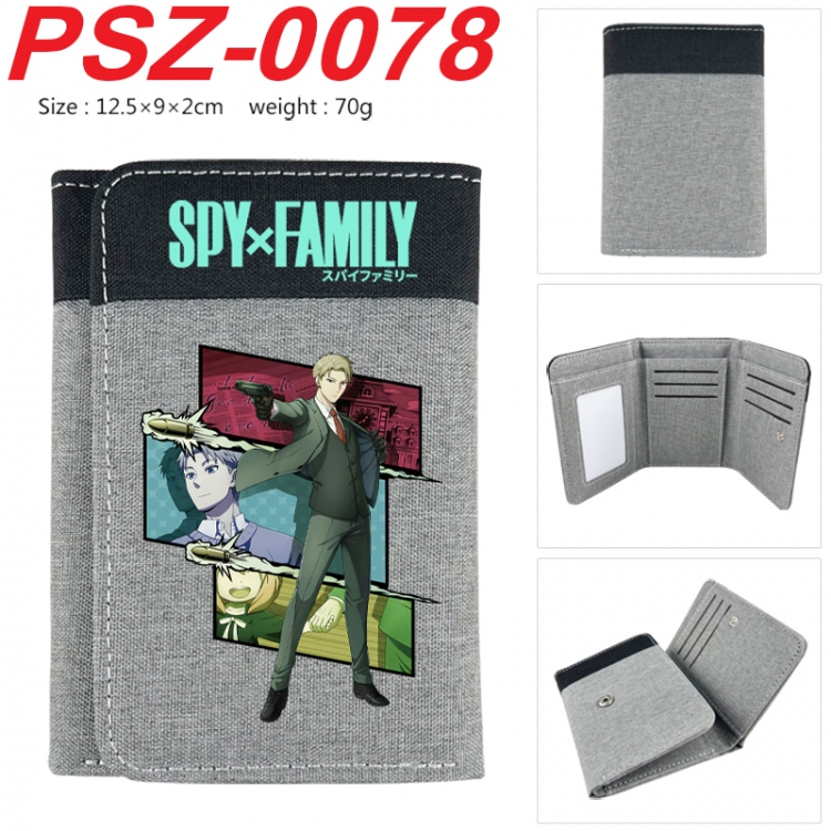 SPY×FAMILY Anime color blocked three fold concealed wallet 12.5X9X2CM 70G PSZ-0078