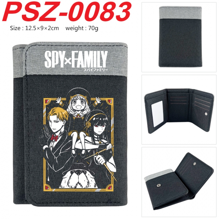 SPY×FAMILY Anime color blocked three fold concealed wallet 12.5X9X2CM 70G PSZ-0083