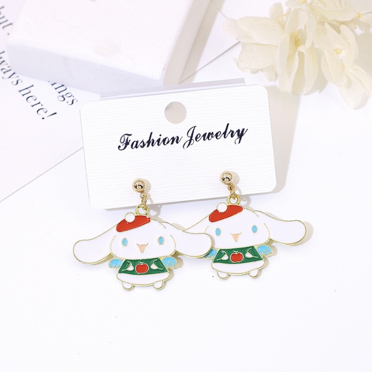 Cinnamoroll Anime Cartoon Silver Needle Earrings Girl Heart Student Earrings Accessories price for 10 pcs