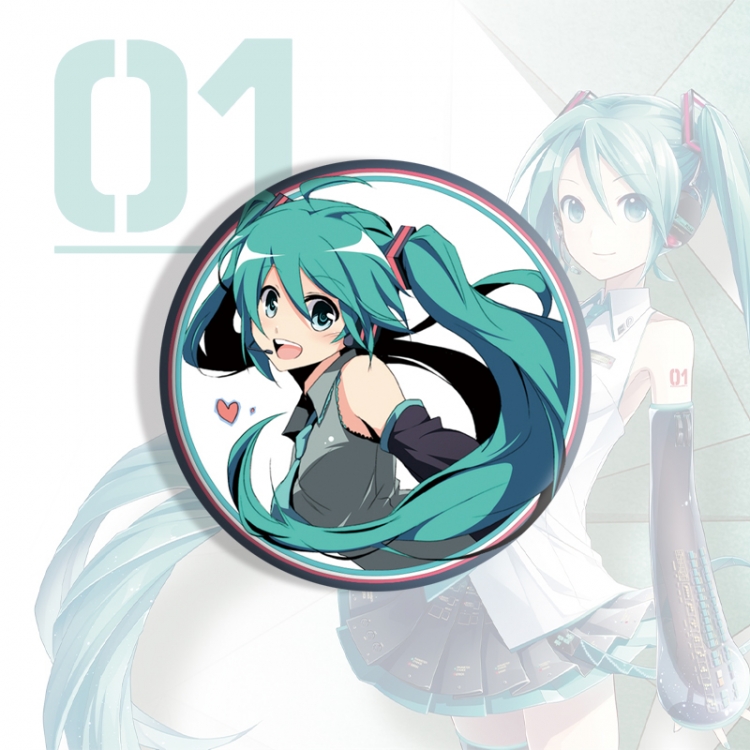 Hatsune Miku Anime tinplate brooch badge price for 5 pcs