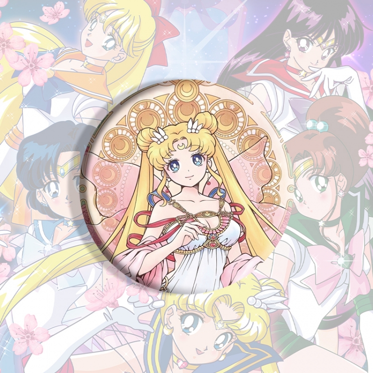 sailormoon Anime tinplate brooch badge price for 5 pcs