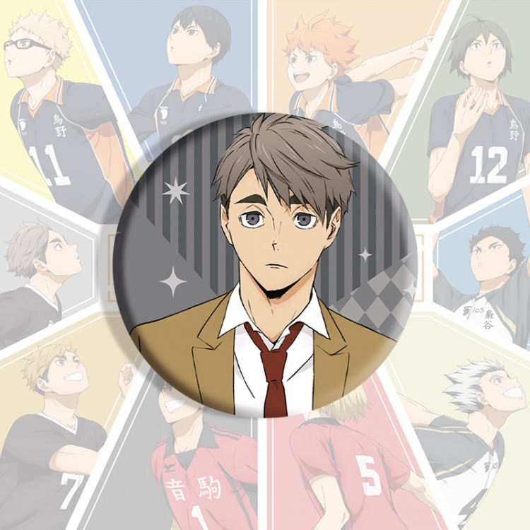 Haikyuu!! Anime tinplate brooch badge price for 5 pcs