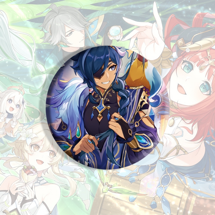 Genshin Impact Anime tinplate brooch badge price for 5 pcs