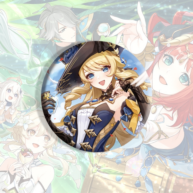 Genshin Impact Anime tinplate brooch badge price for 5 pcs