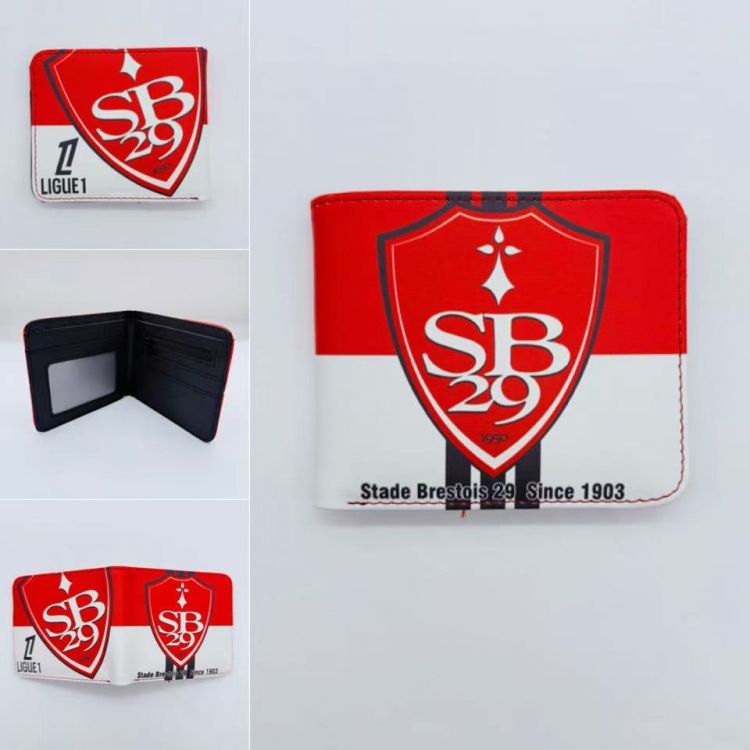Brest Football Club Full color Two fold short card case wallet 11X9.5CM