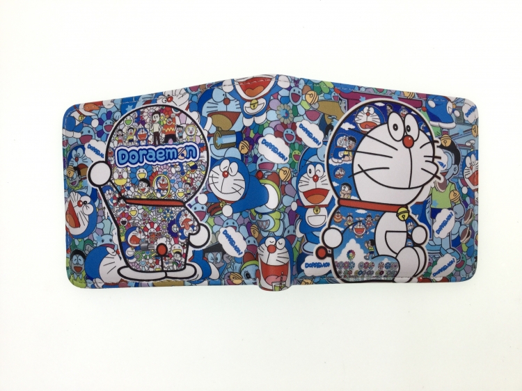 Doraemon Anime two fold  Short wallet 11X9.5CM 60G B-1783