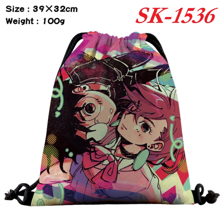 DAN DA DAN cartoon Waterproof Nylon Full Color Drawstring Pocket 39x32cm  SK-1536