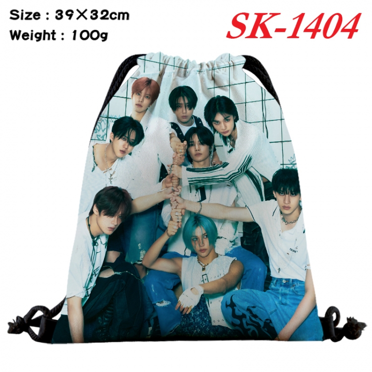 straykids cartoon Waterproof Nylon Full Color Drawstring Pocket 39x32cm SK-1404