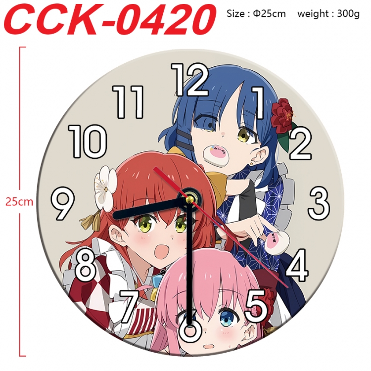 BOCCHI THE ROCK!  Anime peripheral printed full-color wall clock 25cm CCK-0420