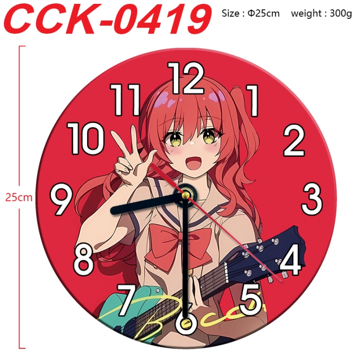 BOCCHI THE ROCK!  Anime peripheral printed full-color wall clock 25cm CCK-0419