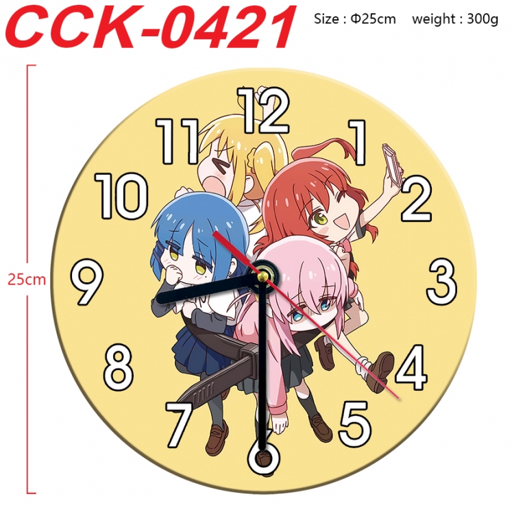 BOCCHI THE ROCK!  Anime peripheral printed full-color wall clock 25cm CCK-0421