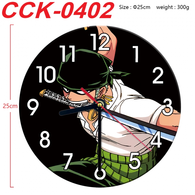One Piece Anime peripheral printed full-color wall clock 25cm CCK-0402