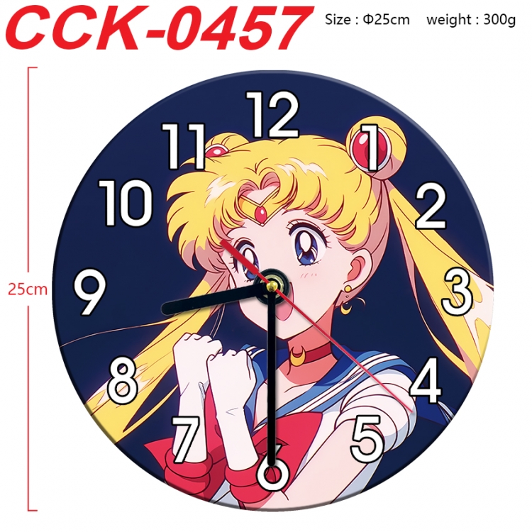 sailormoon Anime peripheral printed full-color wall clock 25cm  CCK-0457