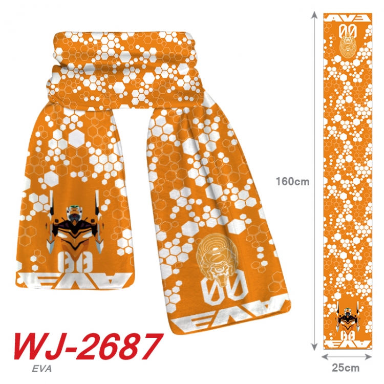 EVA Anime Plush Impression Scarf Neck 25x160cm  WJ-2687