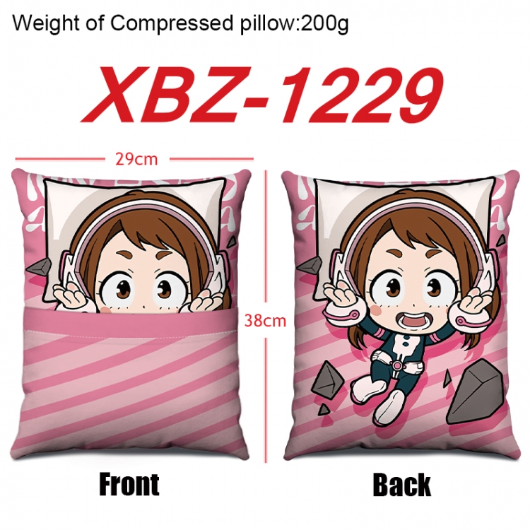 My Hero Academia Anime Square Crystal Velvet Pillow 29X38cm  XBZ-1229