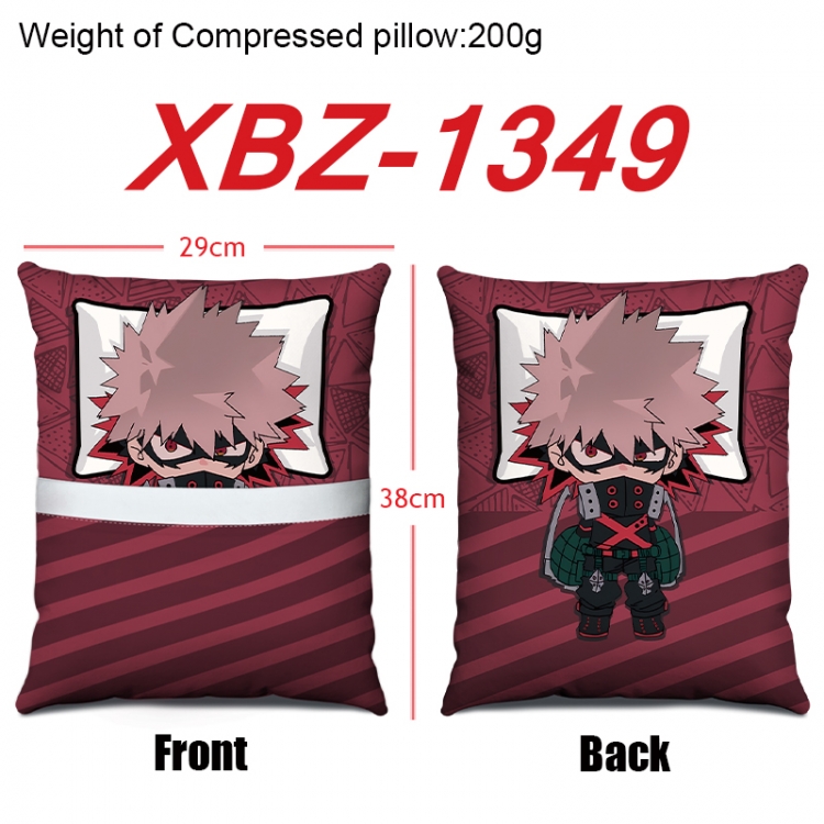 My Hero Academia Anime Square Crystal Velvet Pillow 29X38cm  XBZ-1349