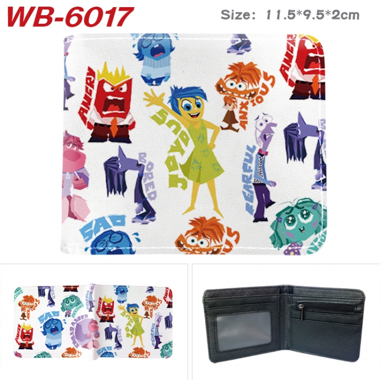 Inside Out Animation color PU leather half fold wallet 11.5X9X2CM  WB-6017