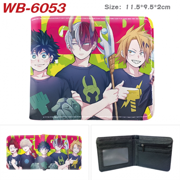My Hero Academia Animation color PU leather half fold wallet 11.5X9X2CM WB-6053
