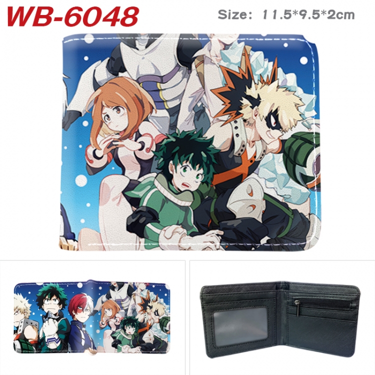 My Hero Academia Animation color PU leather half fold wallet 11.5X9X2CM WB-6048