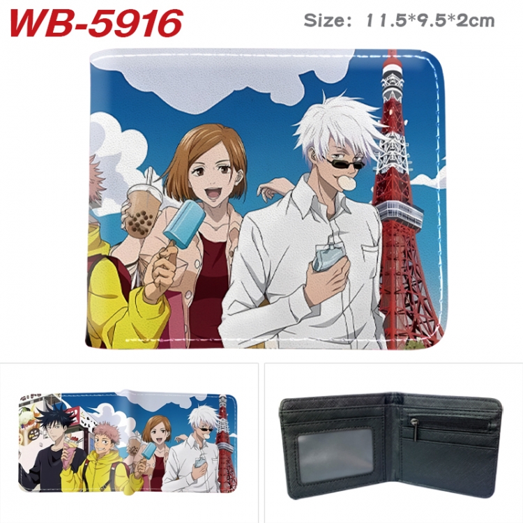 Jujutsu Kaisen Animation color PU leather half fold wallet 11.5X9X2CM WB-5916