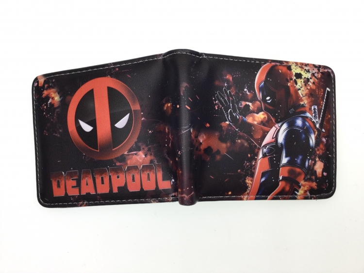 Deadpool Anime two fold  Short wallet 11X9.5CM 60G B-1787