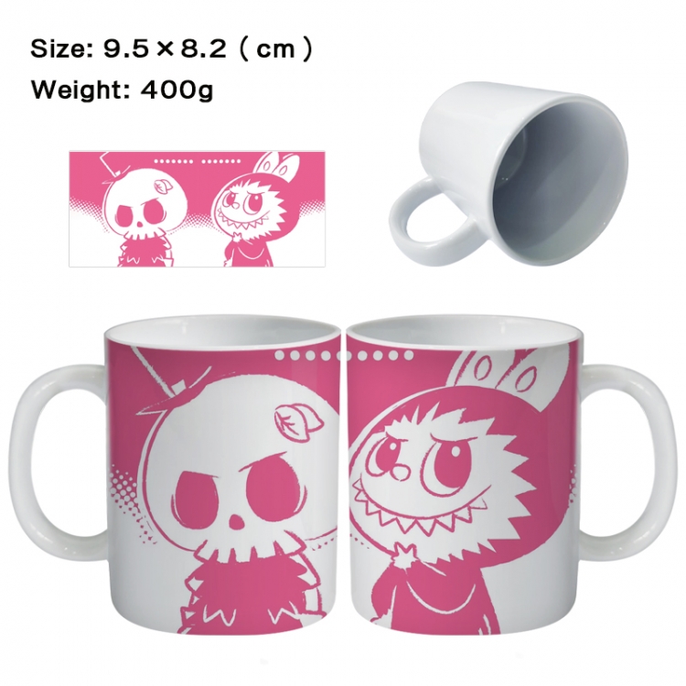 Labubu Anime peripheral ceramic cup tea cup drinking cup 9.5X8.2cm