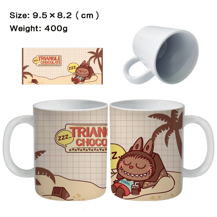 Labubu Anime peripheral ceramic cup tea cup drinking cup 9.5X8.2cm
