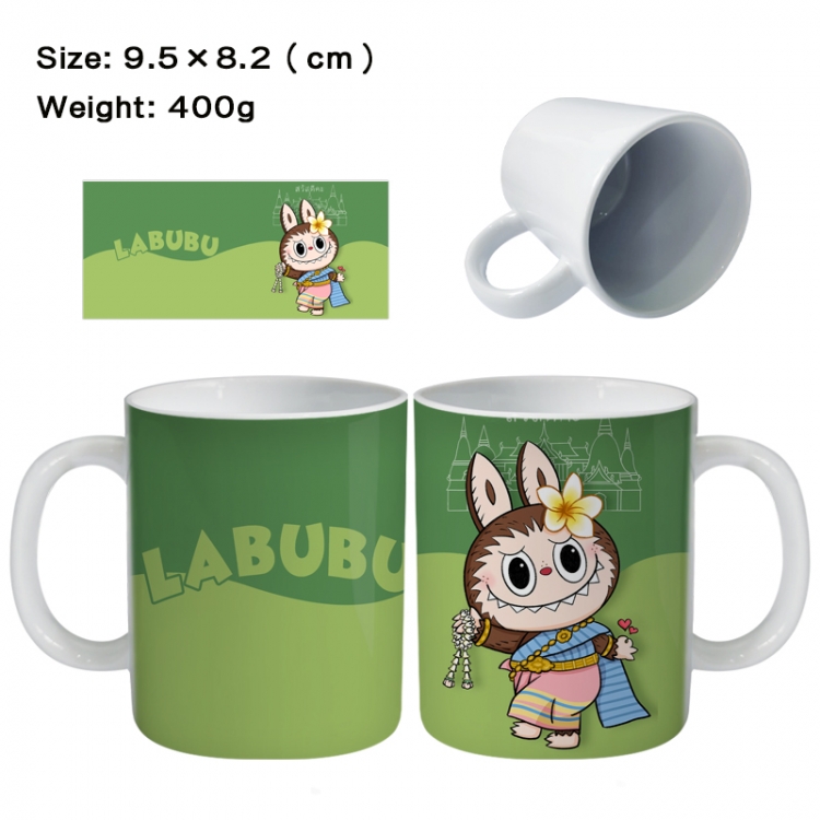 Labubu Anime peripheral ceramic cup tea cup drinking cup 9.5X8.2cm