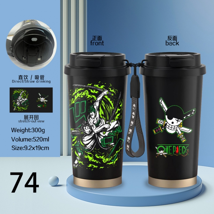 One Piece Anime peripheral stainless steel coffee cup 520ML
