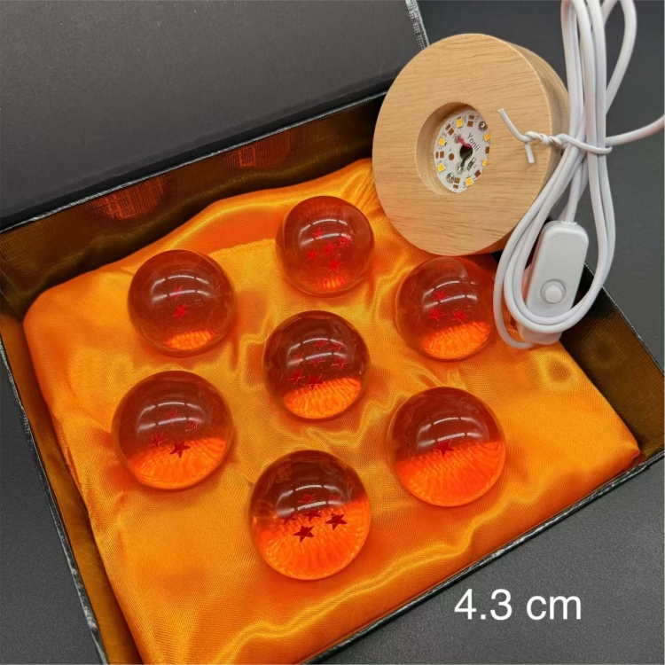 DRAGON BALL 4.3cm Dragon Ball Ball 7+Lamp Holder Box