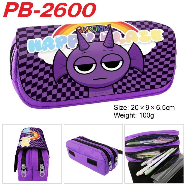 Incredibox Anime double-layer pu leather printing pencil case 20x9x6.5cm  PB-2600