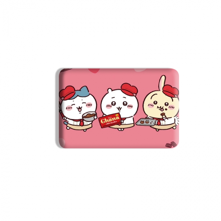 Chiikawa Anime square tinplate badge chest badge 4X6CM price for 5 pcs