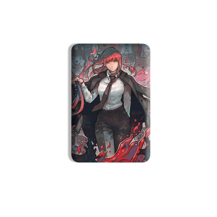 Chainsaw man Anime square tinplate badge chest badge 4X6CM price for 5 pcs