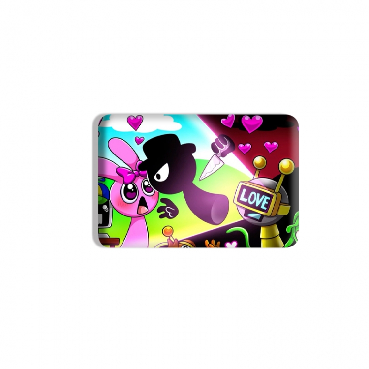 Sprunki Anime square tinplate badge chest badge 4X6CM price for 5 pcs