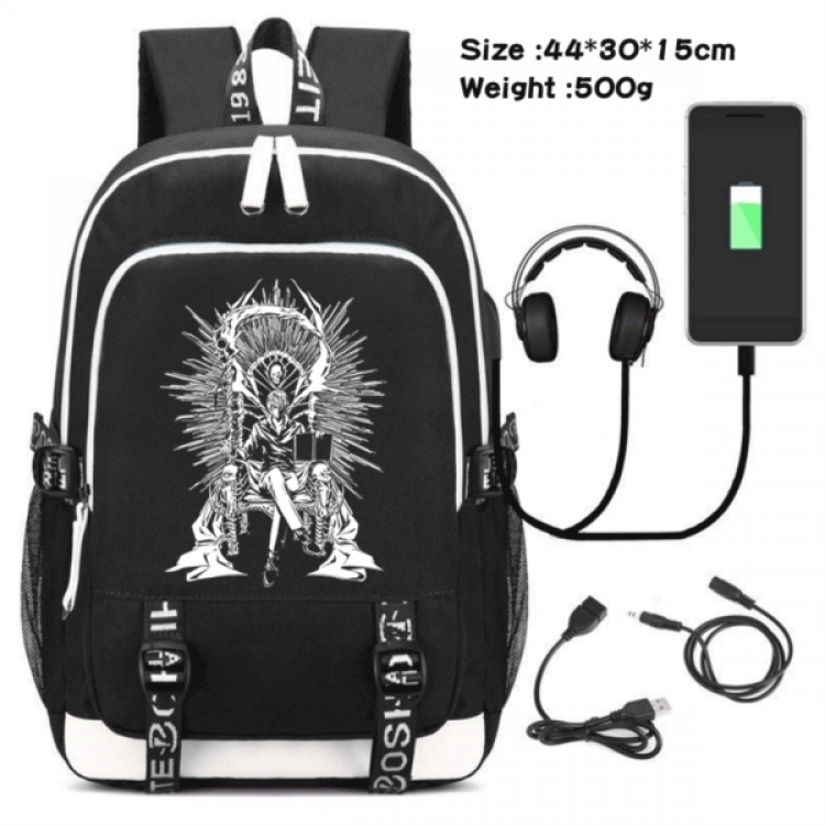 Death note Game Canvas Backpack Waterproof School Bag 44X30X15CM 500G
