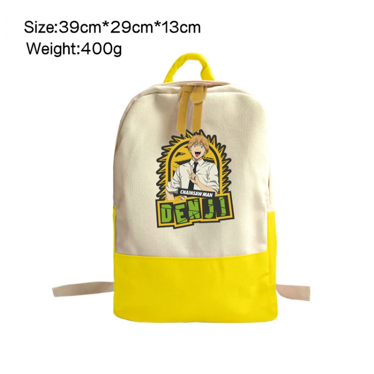 Chainsaw man Anime Surrounding Canvas Colorful Backpack 39x29x13cm