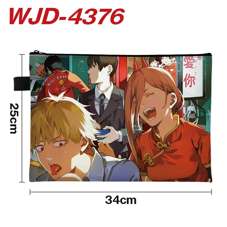 Chainsaw man Anime Full Color A4 Document Bag 34x25cm WJD-4376