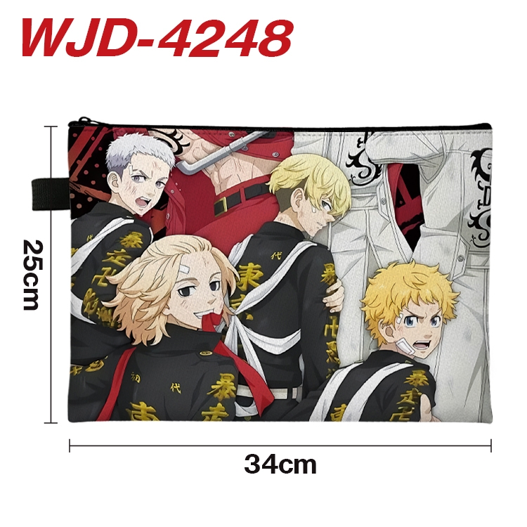 Tokyo Revengers Anime Full Color A4 Document Bag 34x25cm WJD-4248