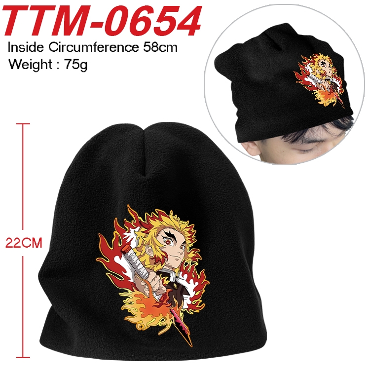 Demon Slayer Kimets Anime full-color printed plush hat 58cm