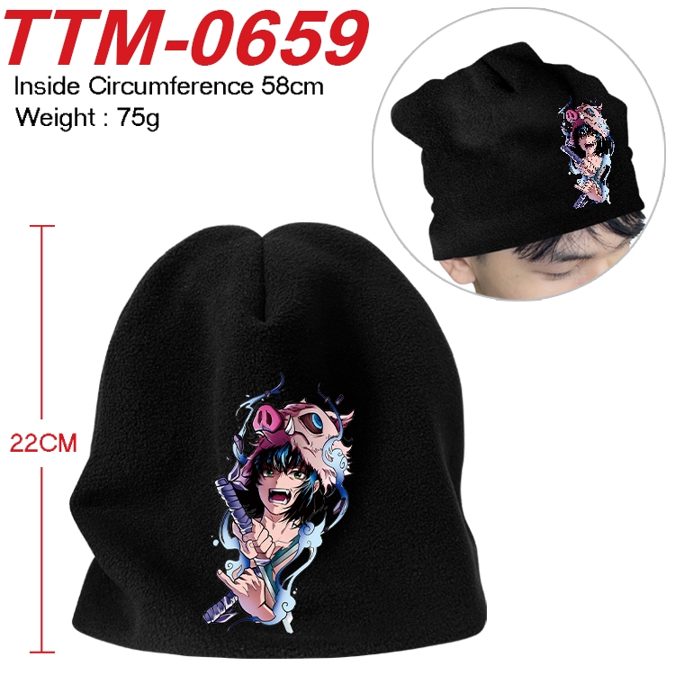 Demon Slayer Kimets Anime full-color printed plush hat 58cm