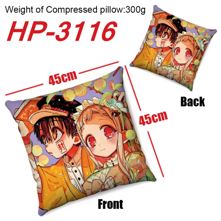 Toilet-bound Hanako-kun  Anime digital printing double-sided printed pillow 45X45cm NO FILLING  HP-3116