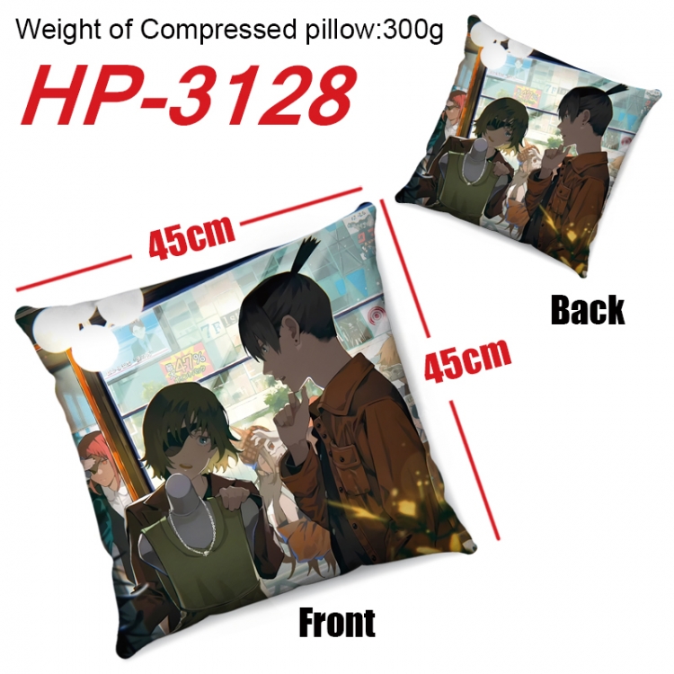 Chainsaw man  Anime digital printing double-sided printed pillow 45X45cm NO FILLING HP-3128