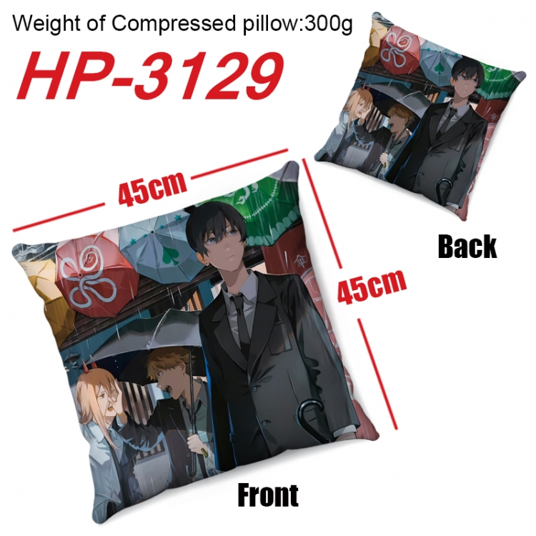 Chainsaw man  Anime digital printing double-sided printed pillow 45X45cm NO FILLING HP-3129