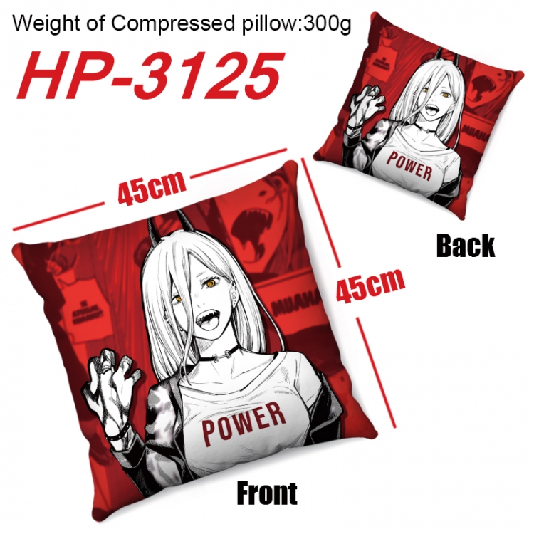 Chainsaw man  Anime digital printing double-sided printed pillow 45X45cm NO FILLING HP-3125